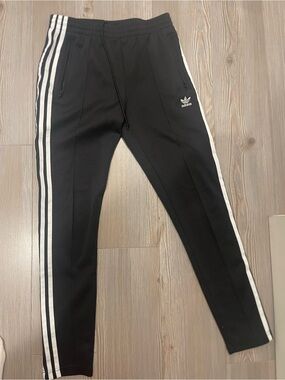 adidas Black Joggers with White 3-Stripes